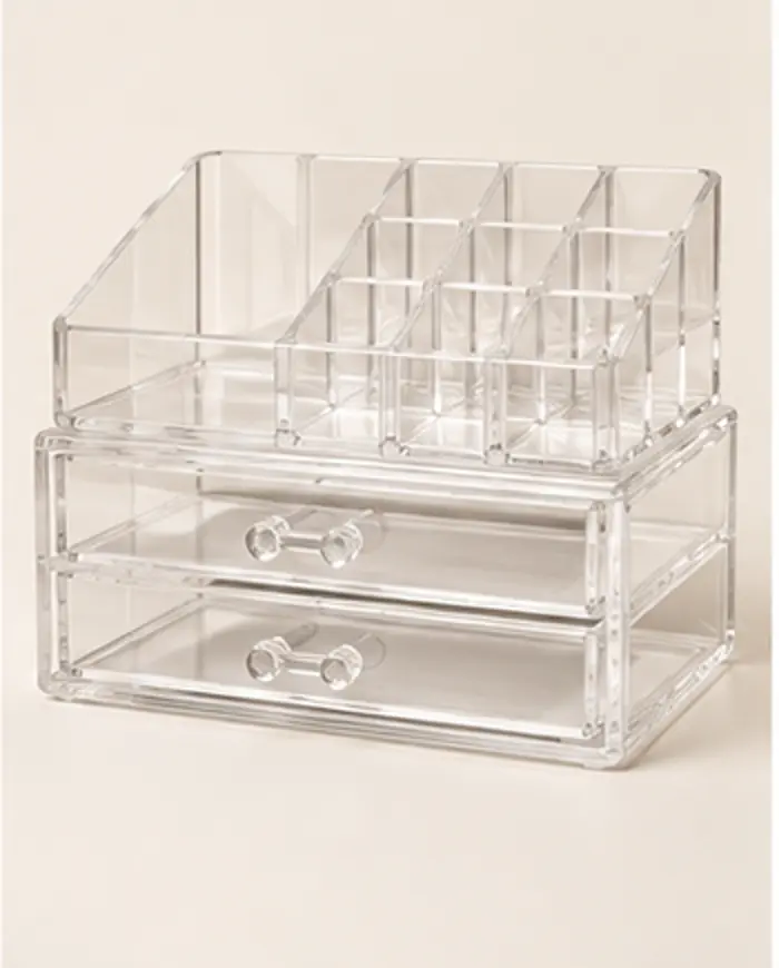 Organizador transparente de maquillaje