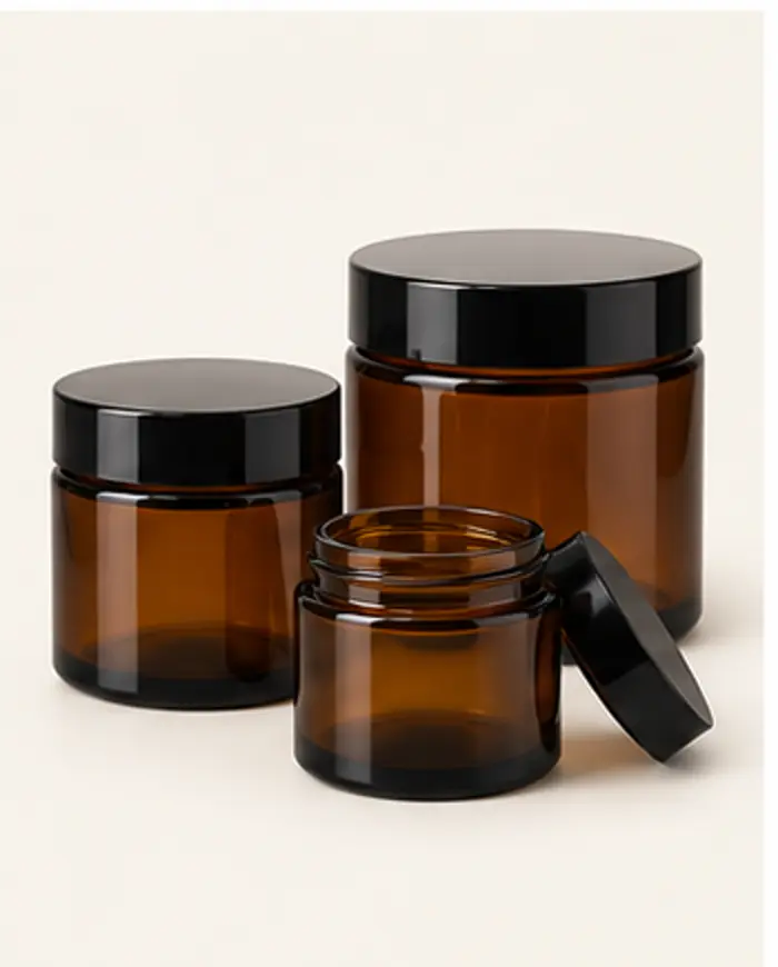 Frascos ámbar cosméticos